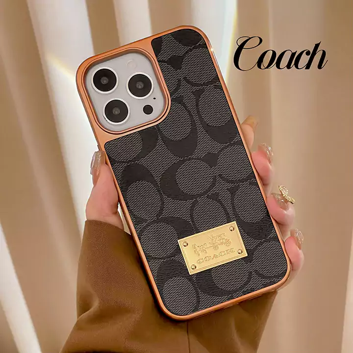 iphone15 pro 携帯ケース コーチ ハイブランド スマホケース かわいい メンズ 薄型
