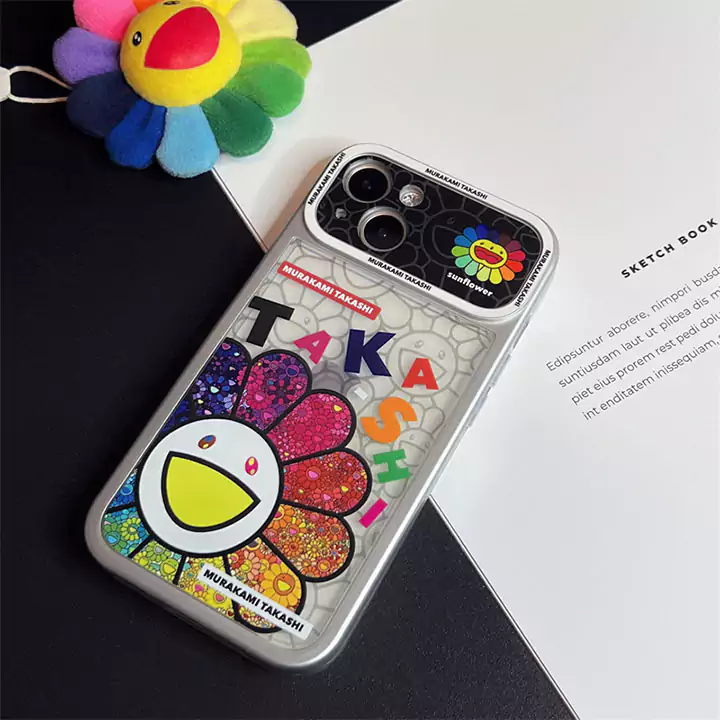 カイカイキキ風アウトドア高校生軽量iphone17promaxケースブランドMurakamiSunflowerスマホケース