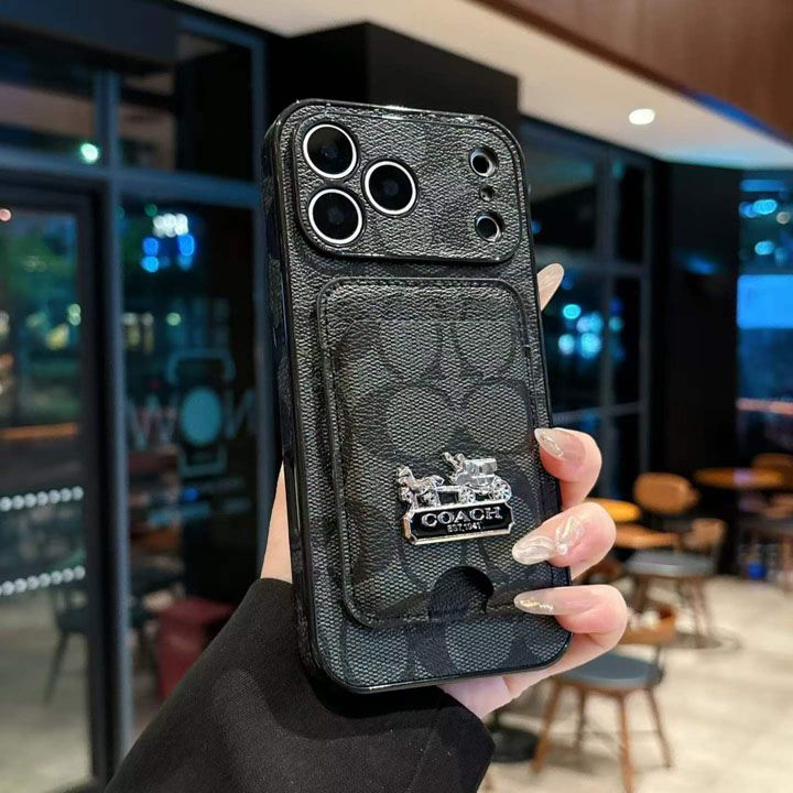 シンプル大人防塵コーチ風iphone17proケースブランドCOACHスマホケース