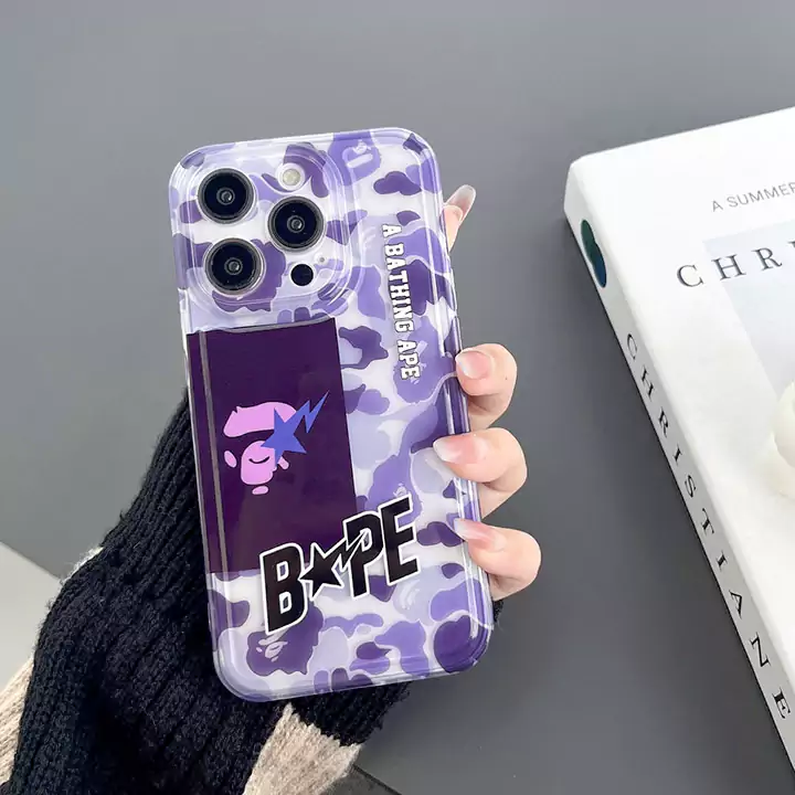 人気メンズ高級感エイプ風iphone16proケースブランドBapeスマホケース