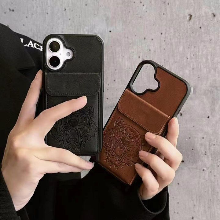 人気メンズ高級感ケンゾー風iphone16promaxケースブランドKENZOスマホケース