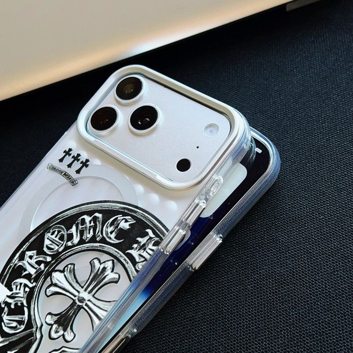 面白いカップル耐衝撃クロームハーツ風iphone16ケースブランドCHスマホケース