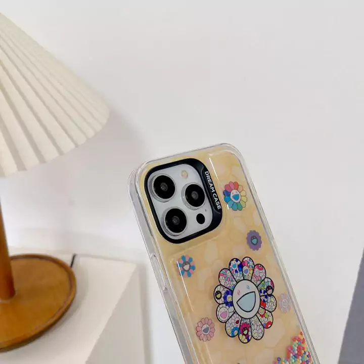 シンプル大人防塵MurakamiSunflower風iphone17proケースブランドスマホケース