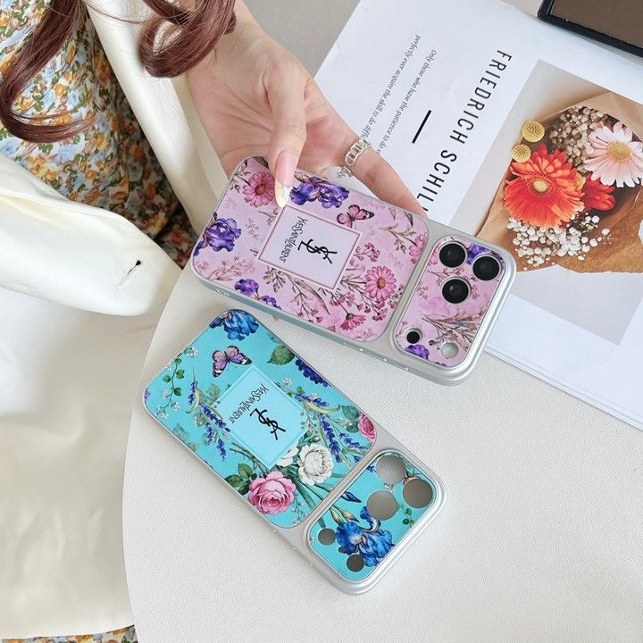 かわいいレディースキラキラサンローラン風iphone18proケースブランドYSLスマホケース
