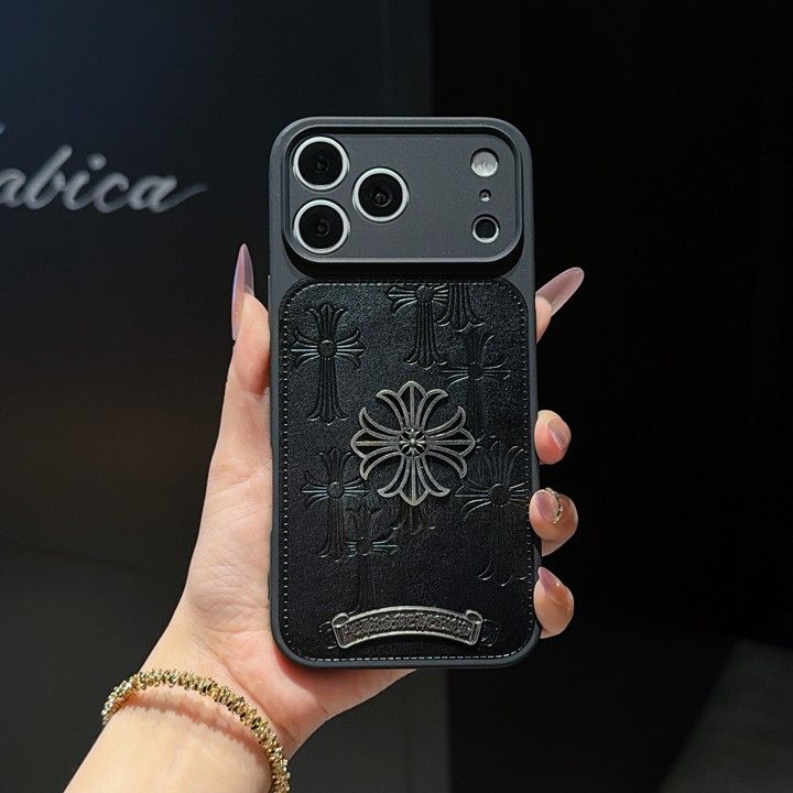 シンプル大人防塵クロームハーツ風iphone17proケースブランドCHスマホケース
