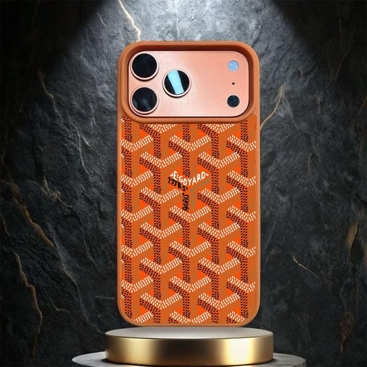 ゴヤール風かっこいいメンズ薄型iphone17promaxケースブランドgoyardスマホケース