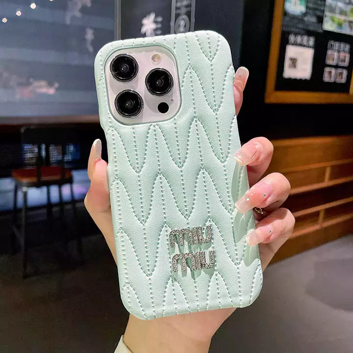 ミュウミュウ風安いレディース新作iphone16promaxケースブランドmiumiuスマホケース