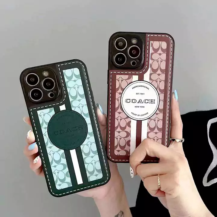 コーチ iphone14 pro ハイブランド スマホケース シンプル 大人 防塵