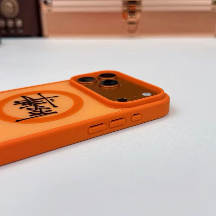 ステューシー風かっこいいメンズ薄型iphone17ケースブランドstussyスマホケース