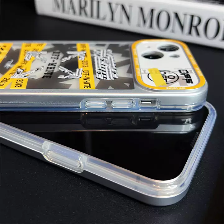 iphone18 ケース オフホワイト ブランド スマホケース おしゃれ 高校生 傷防止