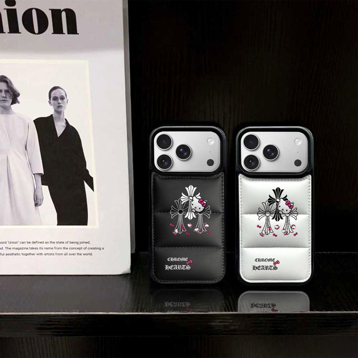 クロームハーツ風ストリート芸能人覗き見防止iphone18ケースブランドCHスマホケース
