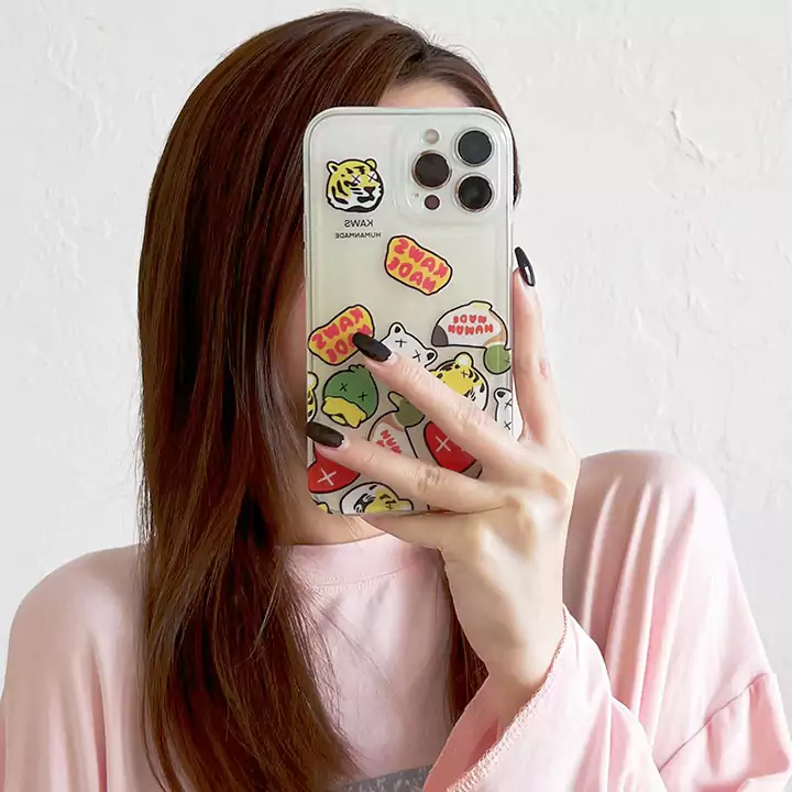 かわいいレディースキラキラヒューマンメイド風iphone18proケースブランドHumanMadeスマホケース
