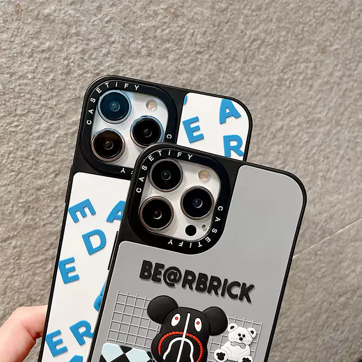 ストリートカップル軽量ベアブリック風iphone16ケースブランドbearbrickスマホケース