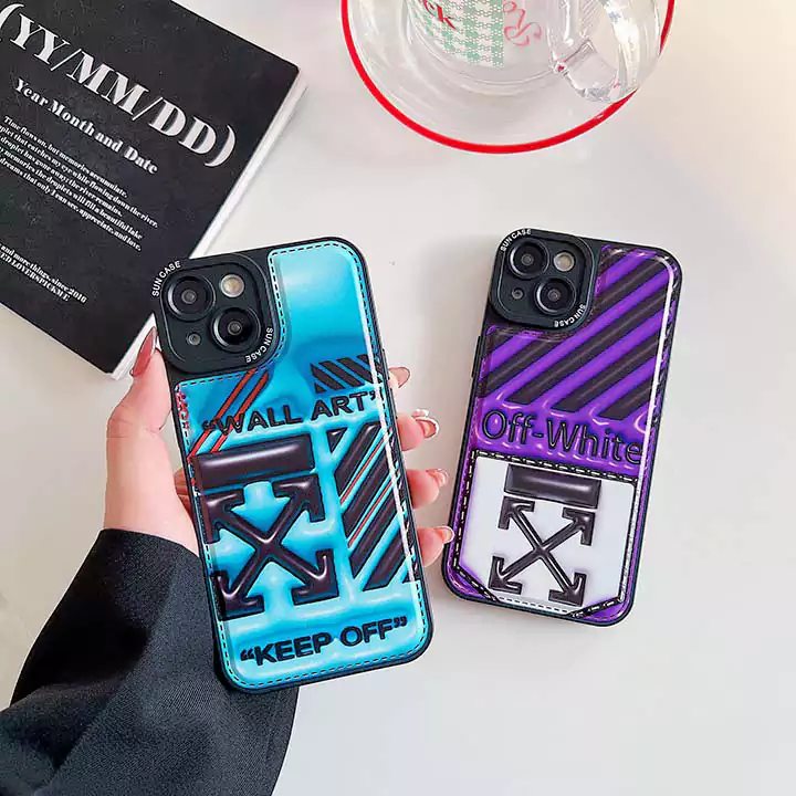 iphone15 ケース オフホワイト ハイブランド スマホケース おしゃれ 芸能人 耐衝撃