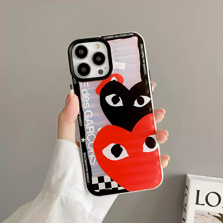 かわいいレディースキラキラコムデギャルソン風iphone18proケースブランドCDGスマホケース