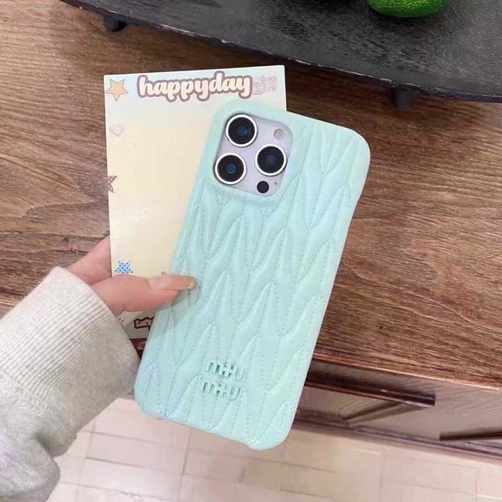 ミュウミュウ風可愛いレディース傷防止iphone17promaxケースブランドmiumiuスマホケース