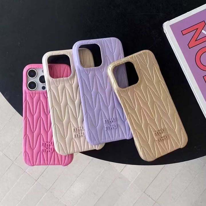 おすすめカップル公式ミュウミュウ風iphone16ケースブランドmiumiuスマホケース