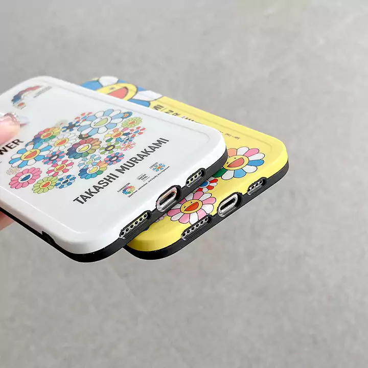 面白いカップル耐衝撃MurakamiSunflower風iphone16ケースブランドスマホケース
