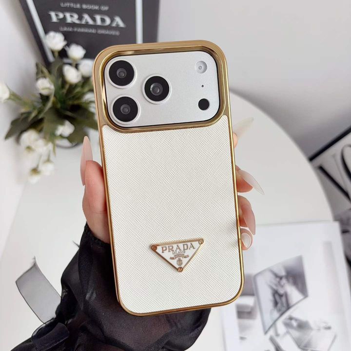シンプル大人防塵プラダ風iphone17proケースブランドPradaスマホケース
