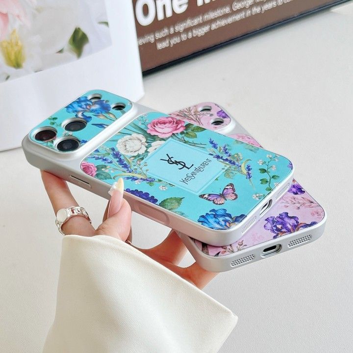 人気メンズ高級感サンローラン風iphone16proケースブランドYSLスマホケース