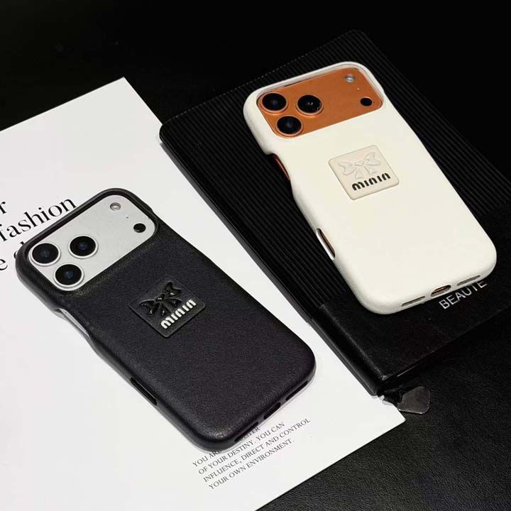 ストリートカップル軽量ミュウミュウ風iphone16ケースブランドmiumiuスマホケース