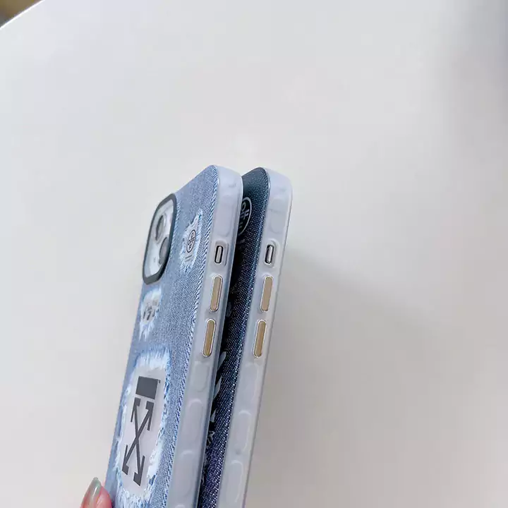 iphone13 携帯ケース オフホワイト ハイブランド スマホケース おしゃれ 高校生 傷防止