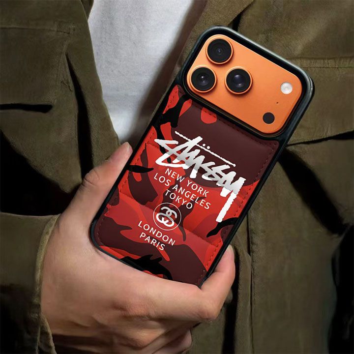 ステューシー風アウトドアカップル滑り止めiphone17ケースブランドstussyスマホケース