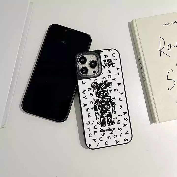 面白いカップル耐衝撃ベアブリック風iphone16ケースブランドbearbrickスマホケース