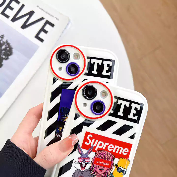 iphone11 ケース オフホワイト スマホケース ブランド ストリート 芸能人 頑丈
