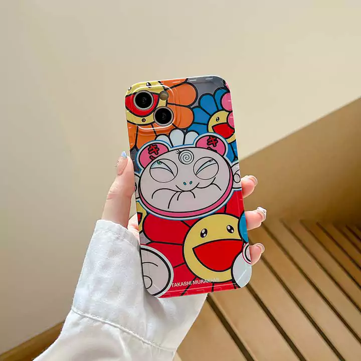 カイカイキキ風かっこいいメンズ薄型iphone17ケースブランドMurakamiSunflowerスマホケース