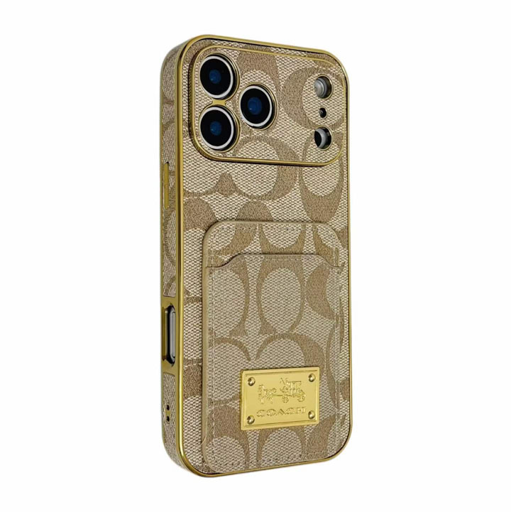 シンプル大人防塵コーチ風iphone17proケースブランドCoachスマホケース