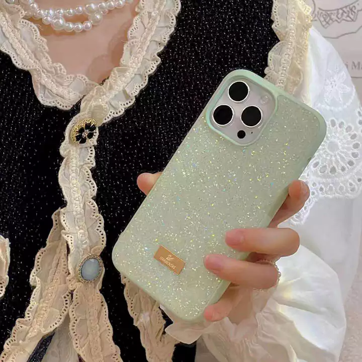 シンプル大人防塵スワロフスキー風iphone17proケースブランドSwarovskiスマホケース