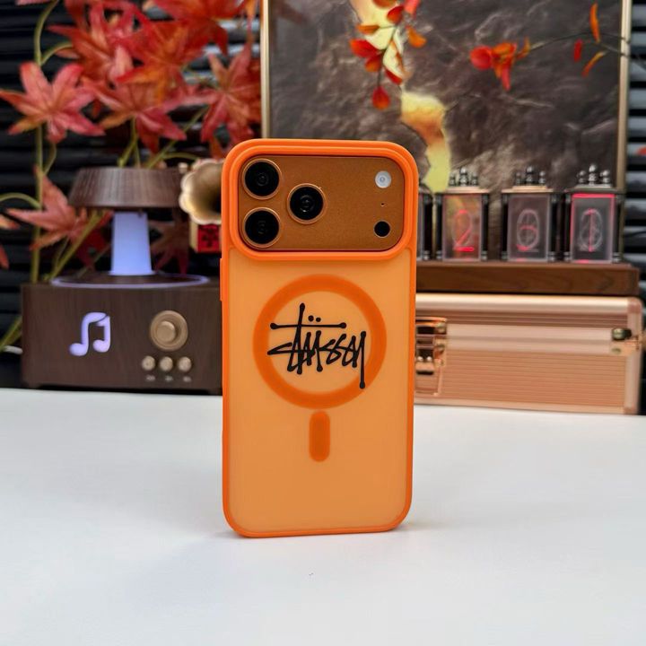 人気メンズ最強ステューシー風iphone16proケースブランドstussyスマホケース