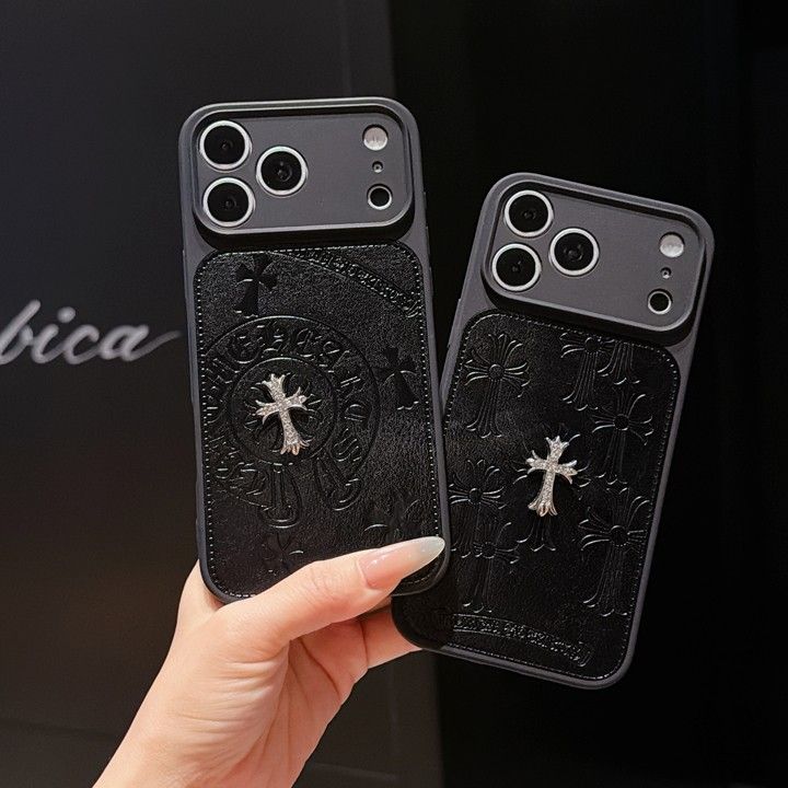かわいいレディースキラキラクロームハーツ風iphone17ケースブランドCHスマホケース