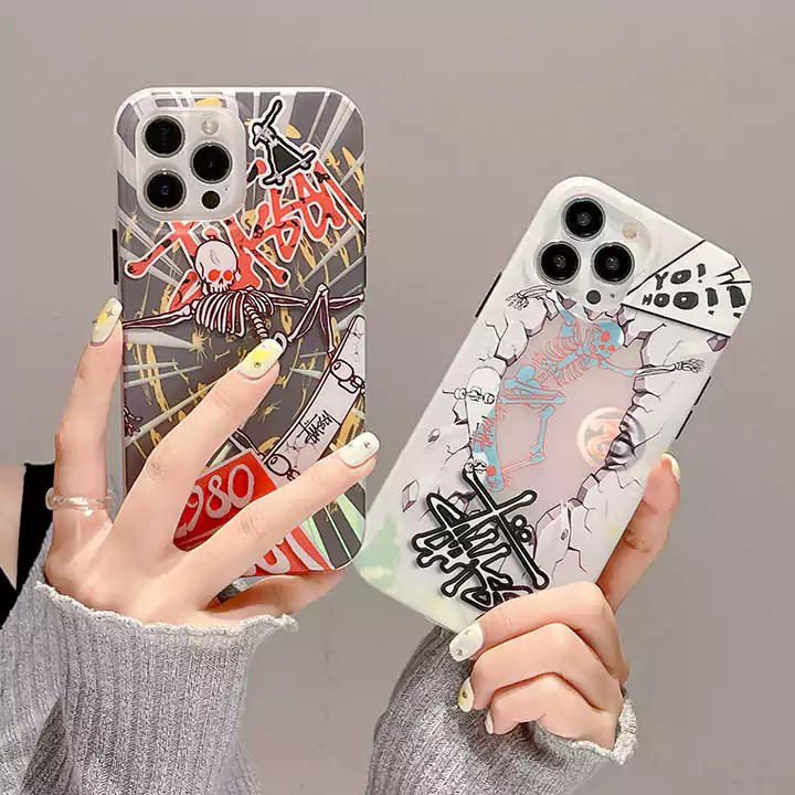 iphone14 pro ケース ステューシー ハイブランド スマホケース ストリート メンズ 衝撃吸収