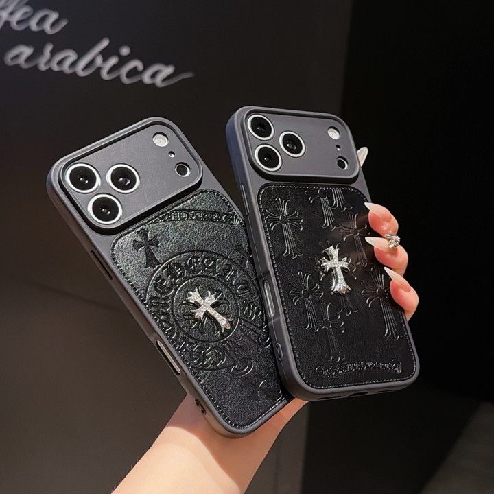 シンプル大人防塵クロームハーツ風iphone17proケースブランドCHスマホケース