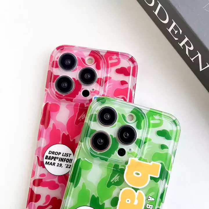 面白いカップル耐衝撃エイプ風iphone16ケースブランドBapeスマホケース