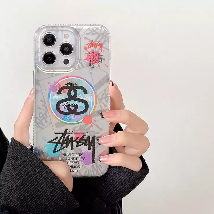 iphone15 pro ケース ステューシー ハイブランド 携帯ケース かわいい メンズ 薄型