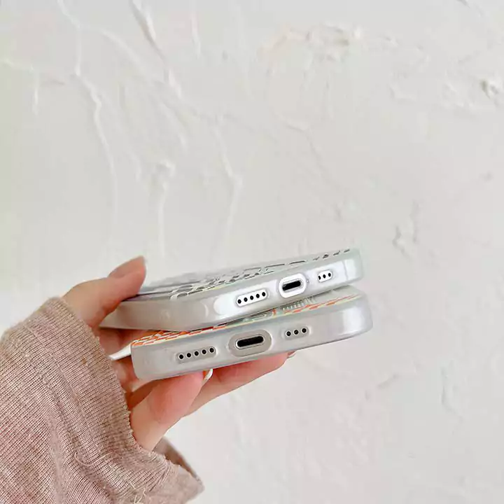 iphone15 ケース オフホワイト スマホケース ハイブランド 人気 カップル 画面保護