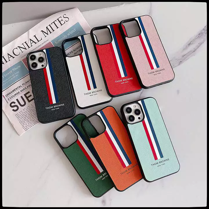 ThomBrowne風アウトドア芸能人耐衝撃iphone18ケースブランドスマホケース