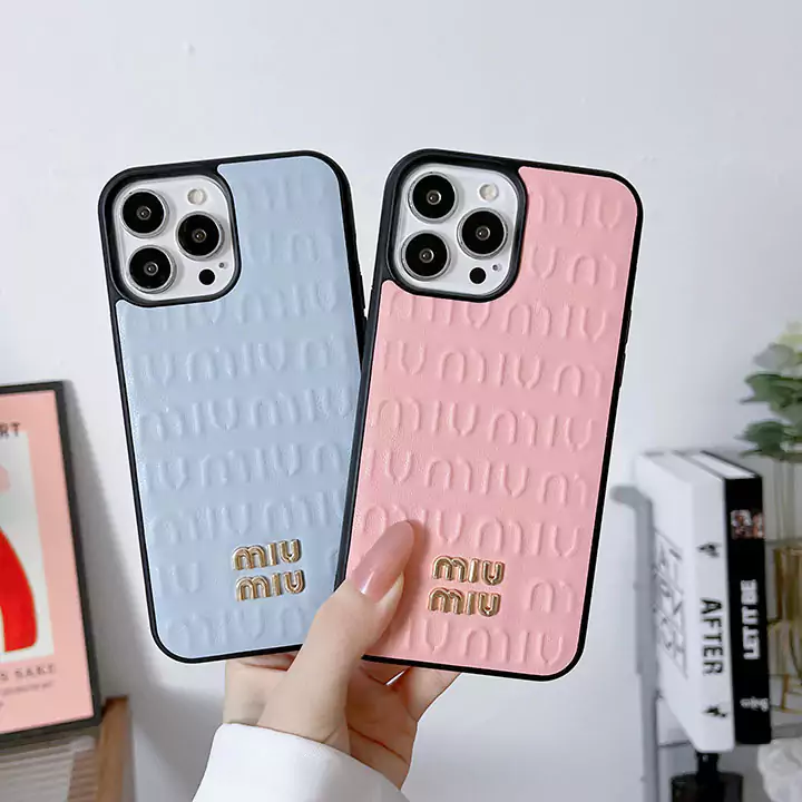 ミュウミュウ風面白い高校生傷防止iphone17promaxケースブランドmiumiuスマホケース