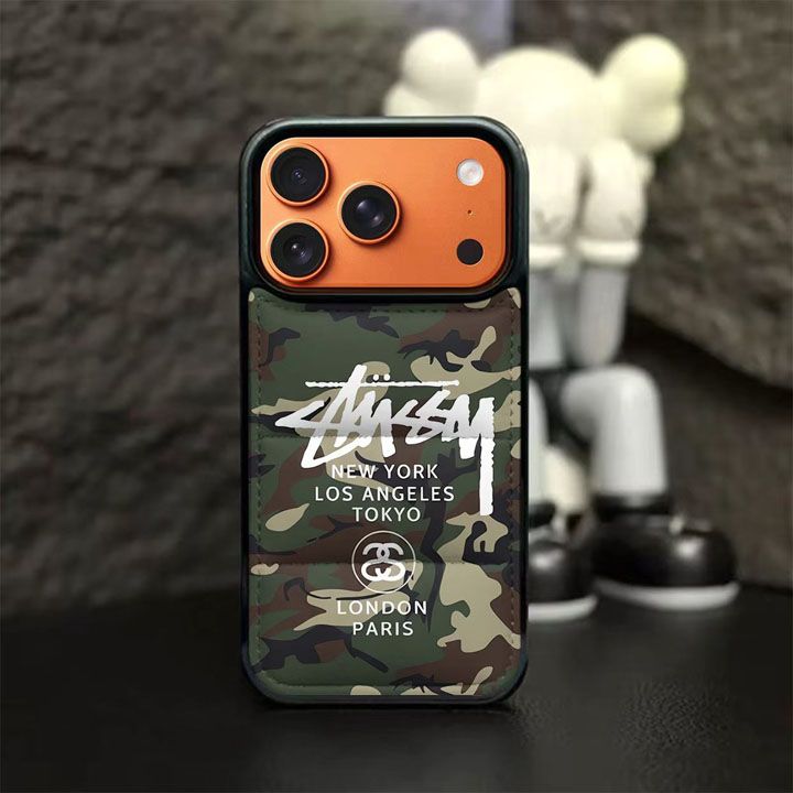 ステューシー風面白いカップル黄ばみ防止iphone15ケースブランドstussyスマホケース