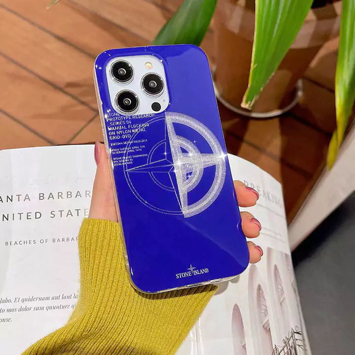 かわいいレディースキラキラストーンアイランド風iphone17ケースブランドstoneislandスマホケース