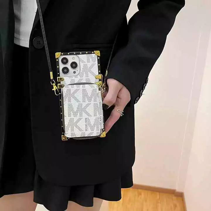 マイケルコース風かっこいいメンズ薄型iphone18proケースブランドMKスマホケース
