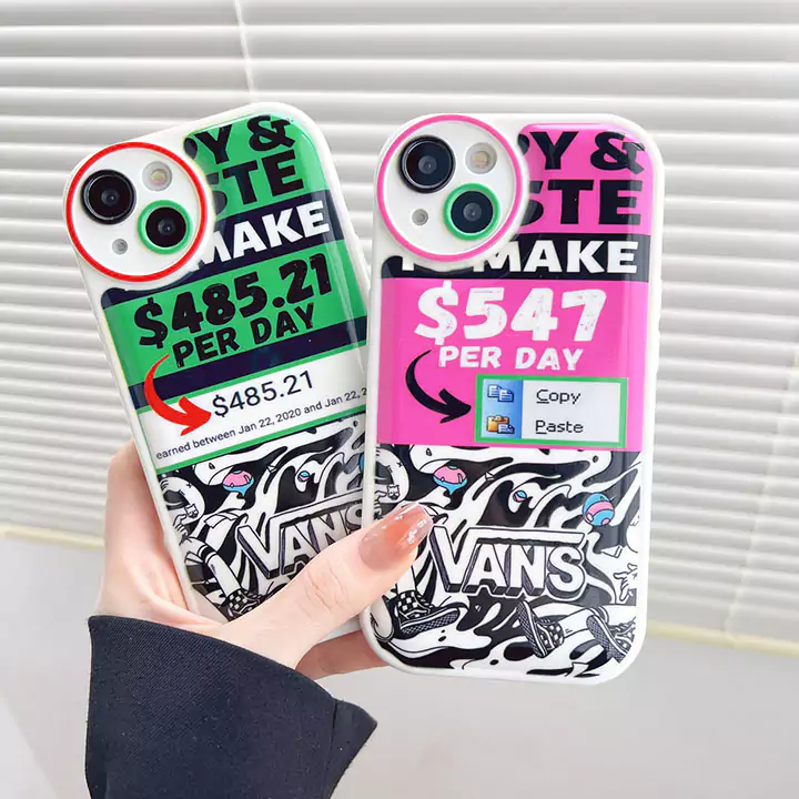 かわいいレディースキラキラヴァンズ風iphone18proケースブランドVANSスマホケース