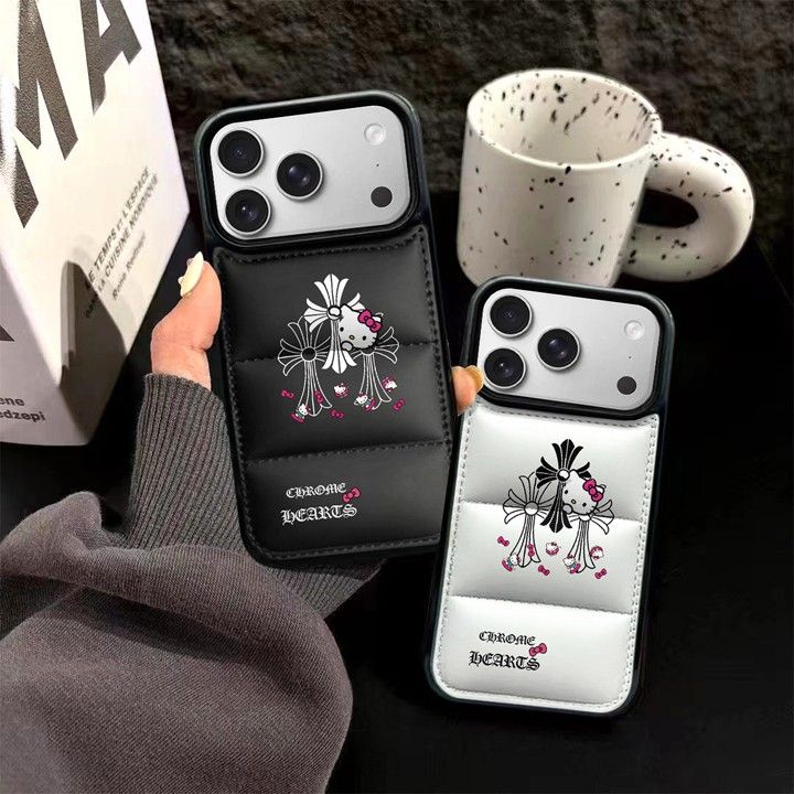 かわいいレディースキラキラクロームハーツ風iphone18proケースブランドCHスマホケース