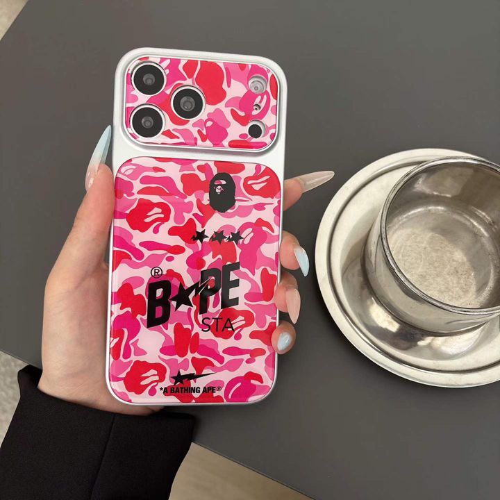 面白いカップル耐衝撃BAPE風iphone16ケースブランドスマホケース