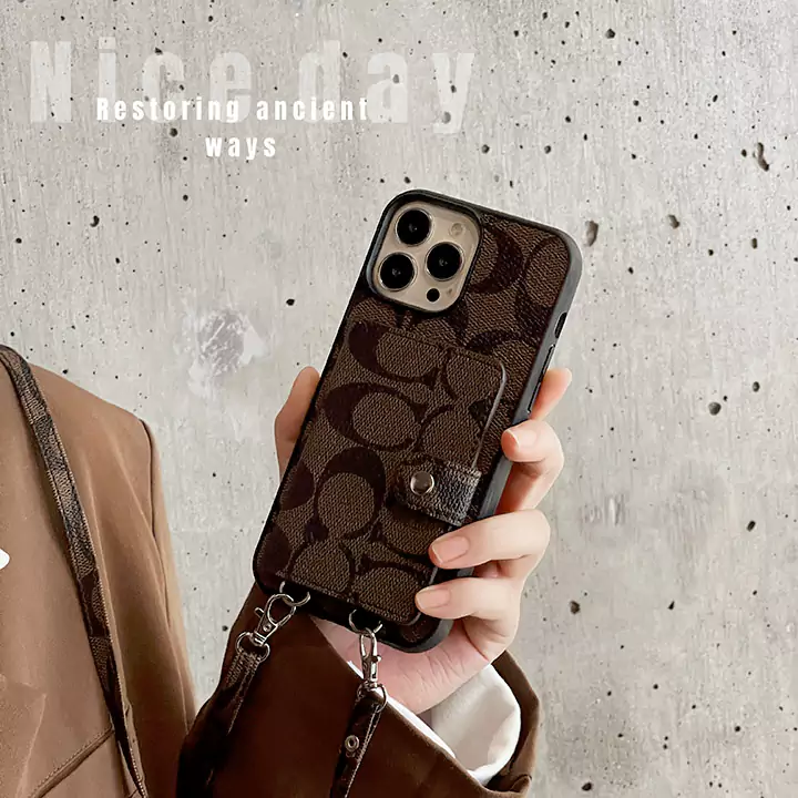 iphone16 保護ケース コーチ ハイブランド かっこいい 大人 ミニマル