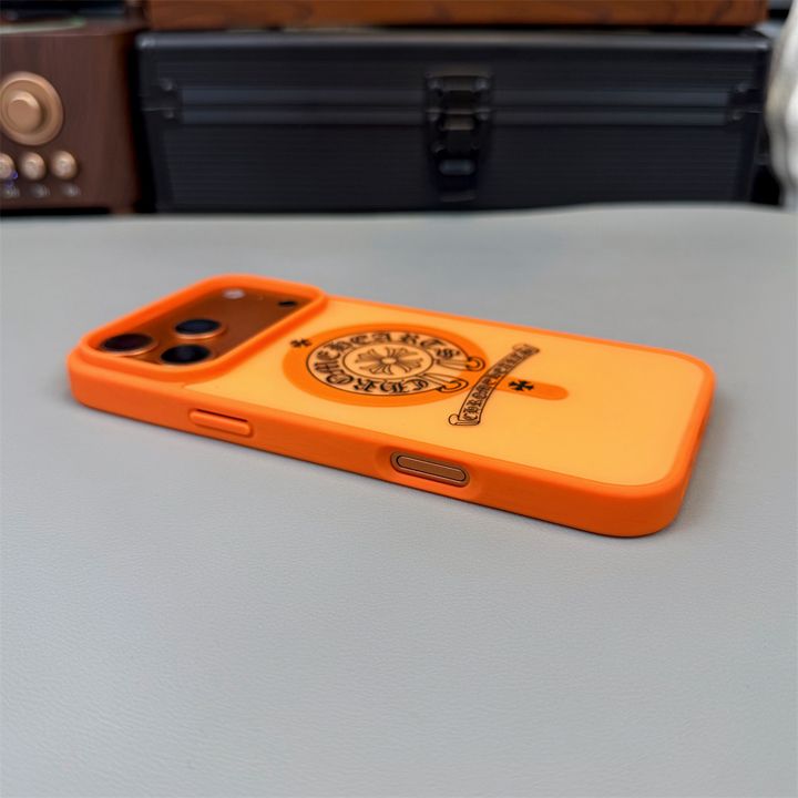人気メンズ高級感クロームハーツ風iphone16proケースブランドCHスマホケース