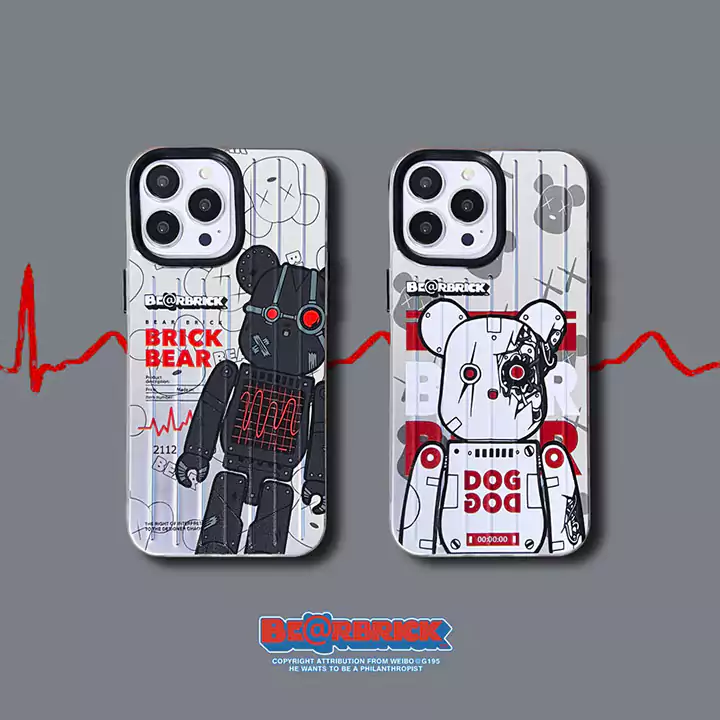 ベアブリック風ストリート芸能人覗き見防止iphone18ケースブランドbearbrickスマホケース